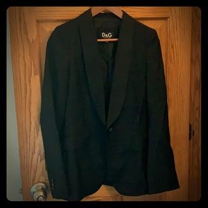 Dolce and Gabbana black wool blazer